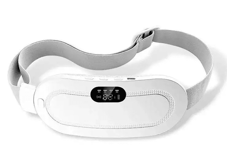 Aparat centura abdominala pentru incalzire si masaj, anti dureri menstruale, lombare, cu afisaj digital, 3 trepte de incalzire si 3 programe cu vibromasaj, portabil, acumulator 1800 mAh, alb - imagine 10