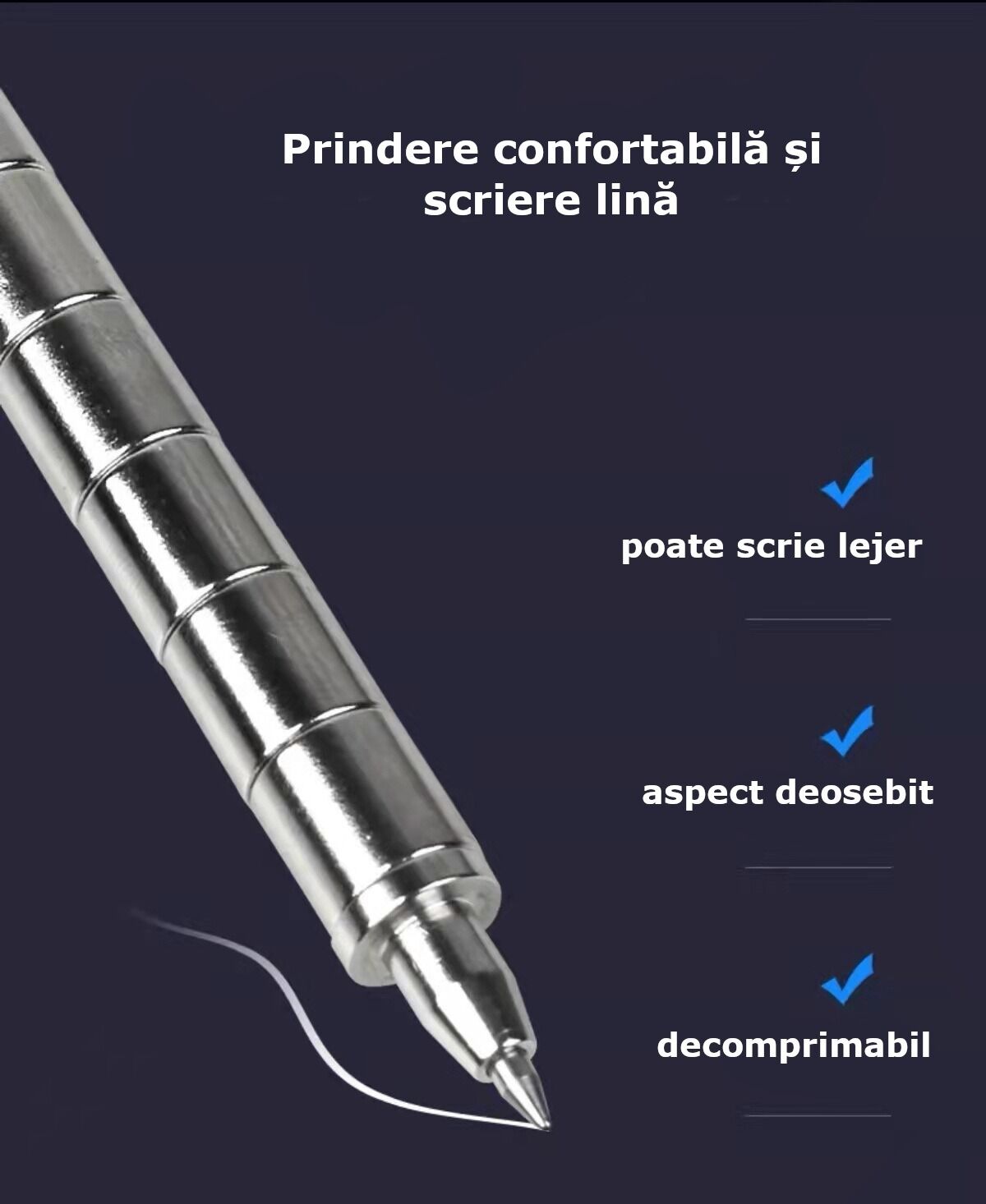 Set Pix Modular Magnetic Premium, Cutie Metalica, cu 13 Inele Magnetice, 12 Bile Otel, 3 Rezerve de Stilou, 2 Capete Capacitive, Argintiu - imagine 5