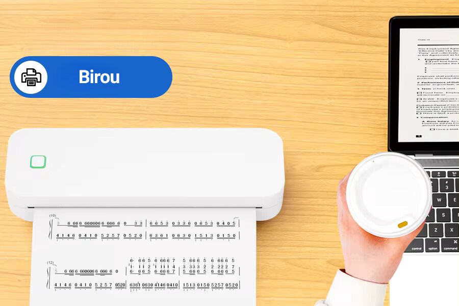 Imprimanta termica pentru tatuaje, portabila, fara fir, nu necesita tus, suporta formaturi pana in A4, Bluetooth, USB, compatibila cu iOS / Android / Windows / MacOS, foi incluse, alb cocos - imagine 5