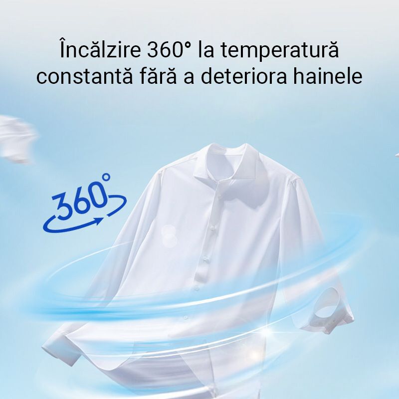 Uscator electric premium pentru imbracaminte, incalzire 360, capacitate 15kg, portabil, temporizator, oprire automata, albastru - imagine 4